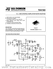 TDA7263 datasheet pdf SGS Thomson Microelectronics