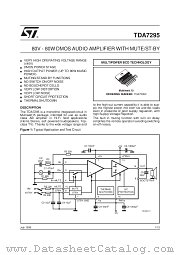 TDA7295 datasheet pdf SGS Thomson Microelectronics