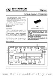TDA7461D datasheet pdf SGS Thomson Microelectronics