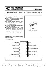 TDA8192 datasheet pdf SGS Thomson Microelectronics