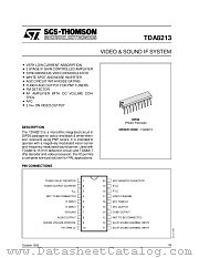 TDA8213 datasheet pdf SGS Thomson Microelectronics