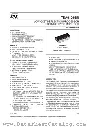 TDA9109_SN datasheet pdf SGS Thomson Microelectronics