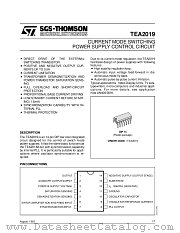 TEA2019 datasheet pdf SGS Thomson Microelectronics
