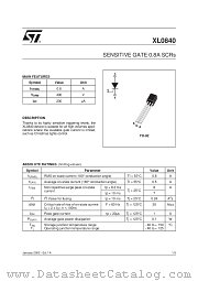 XL0840 datasheet pdf SGS Thomson Microelectronics