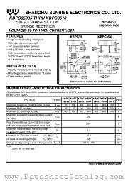 KBPC3504W datasheet pdf Shanghai Sunrise Electronics
