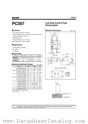 PC367N1T datasheet pdf SHARP