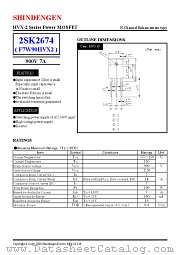 2SK2674 datasheet pdf Shindengen