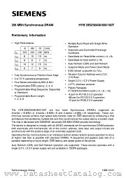 HYB39S256160T-8B datasheet pdf Siemens
