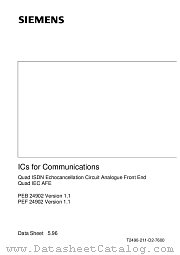 PEF24902 datasheet pdf Siemens