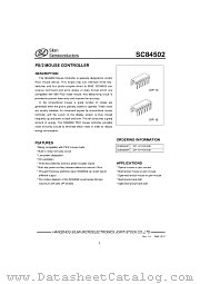 SC84502AP datasheet pdf Silan Semiconductors