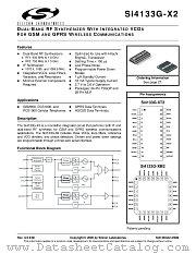 SI4133G-XM2 datasheet pdf Silicon Laboratories