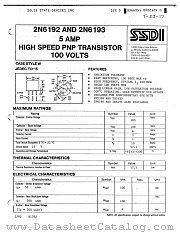 2N6189 datasheet pdf Solid State Devices Inc