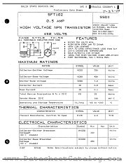 SFT102 datasheet pdf Solid State Devices Inc