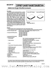 CXP80720AR datasheet pdf SONY