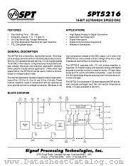 SPT5216BCJ datasheet pdf SPT Signal Processing Technologies