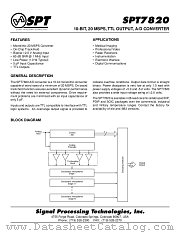 SPT7820AIJ datasheet pdf SPT Signal Processing Technologies