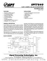 SPT7840SCT datasheet pdf SPT Signal Processing Technologies