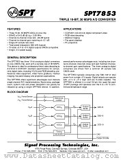 SPT7853SCT datasheet pdf SPT Signal Processing Technologies