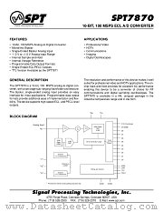 SPT7870SIQ datasheet pdf SPT Signal Processing Technologies