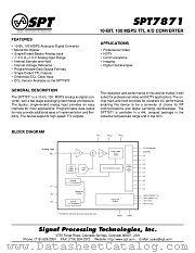 SPT7871SCU datasheet pdf SPT Signal Processing Technologies