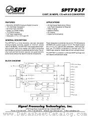 SPT7937SIR datasheet pdf SPT Signal Processing Technologies