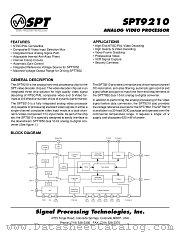 SPT9210SCS datasheet pdf SPT Signal Processing Technologies