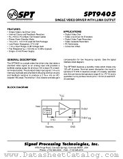 SPT9405SCL datasheet pdf SPT Signal Processing Technologies