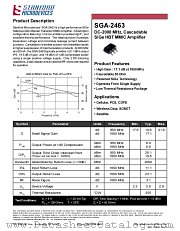 SGA-2463 datasheet pdf Stanford Microdevices