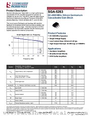 SGA-5263 datasheet pdf Stanford Microdevices