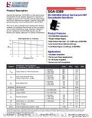 SGA-5389 datasheet pdf Stanford Microdevices
