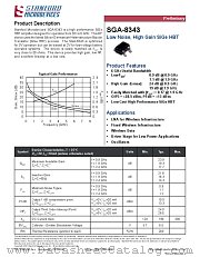 SGA-8343 datasheet pdf Stanford Microdevices