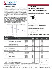 SNA-586 datasheet pdf Stanford Microdevices