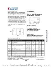 SNA-600 datasheet pdf Stanford Microdevices