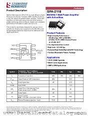 SPA-2118 datasheet pdf Stanford Microdevices