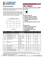 SPF-2086TK datasheet pdf Stanford Microdevices