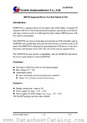 GSM793E datasheet pdf Syntek Semiconductor