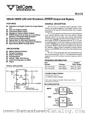TC1173-3.0VUA datasheet pdf TelCom Semiconductor
