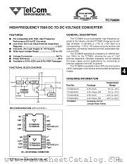 TC7660HCPA datasheet pdf TelCom Semiconductor