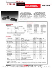 PT7602A datasheet pdf Texas Instruments