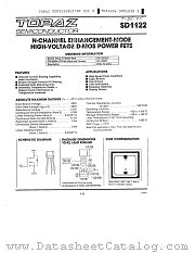 SD1122BD datasheet pdf Topaz Semiconductor