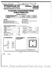 VP0109N3 datasheet pdf Topaz Semiconductor