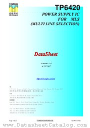 TP6420 datasheet pdf Topro Technology Inc