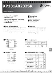 XP131A0232SR datasheet pdf Torex Semiconductor
