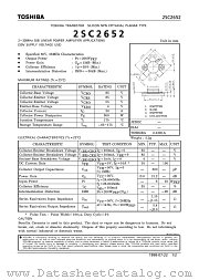 2SC2652 datasheet pdf TOSHIBA