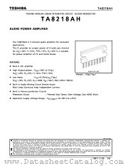 TA8218AN datasheet pdf TOSHIBA