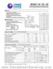 BC807-16_5A datasheet pdf TRANSYS Electronics Limited