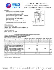 SB10100 datasheet pdf TRANSYS Electronics Limited