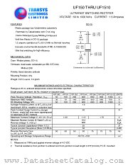 UF151 datasheet pdf TRANSYS Electronics Limited
