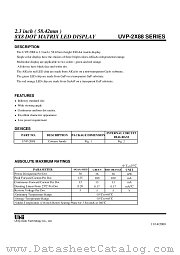 UVP-2088AE datasheet pdf Unity Opto Technology