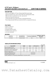 UVP-7188A datasheet pdf Unity Opto Technology